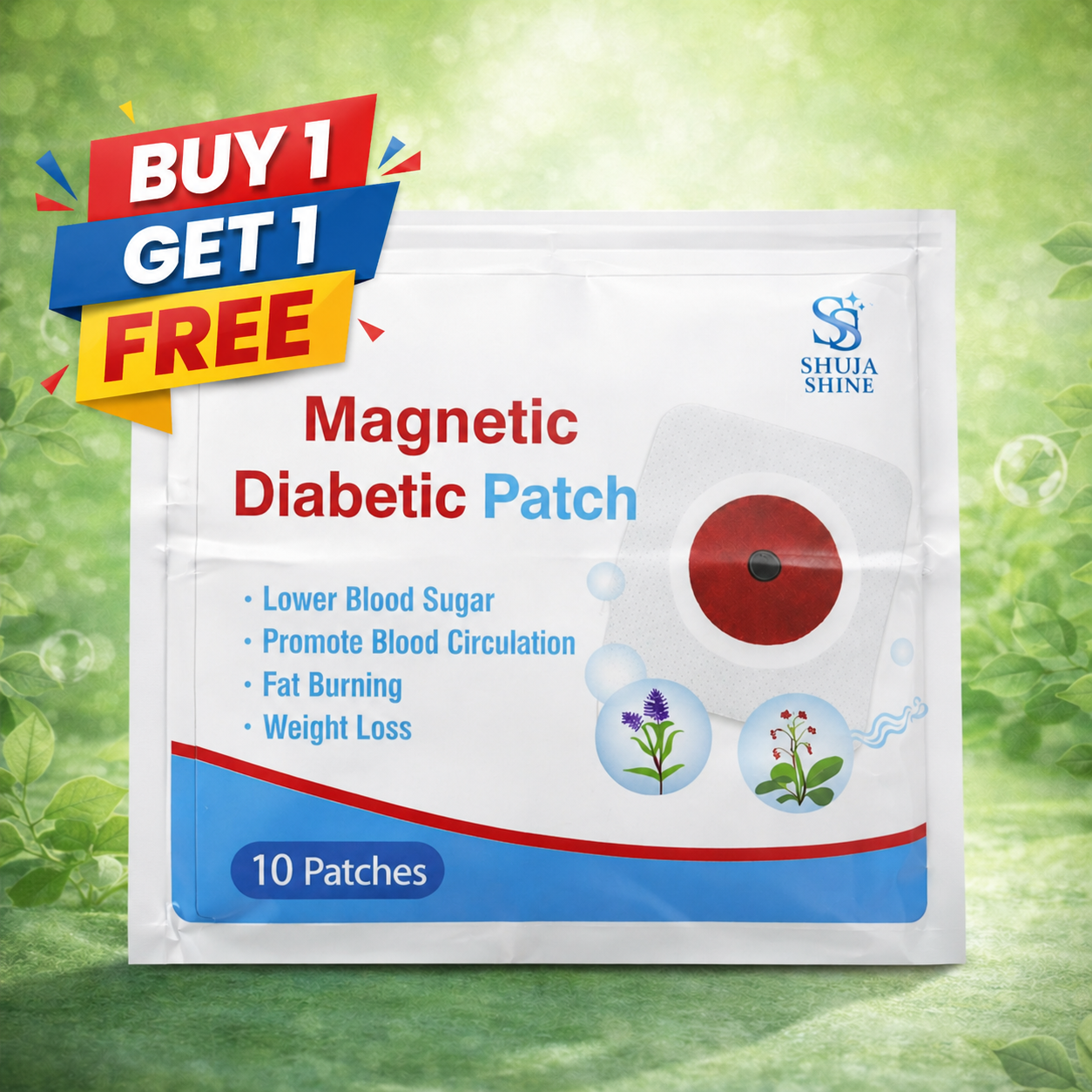 Blood Magnetic Sugar control Patches Buy 1 Get 1 Free (10+10)