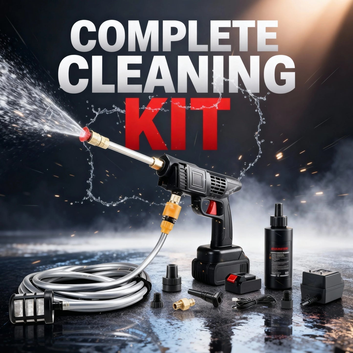 Portable High Pressure Washer Gun With 48 V Lithium Battery
